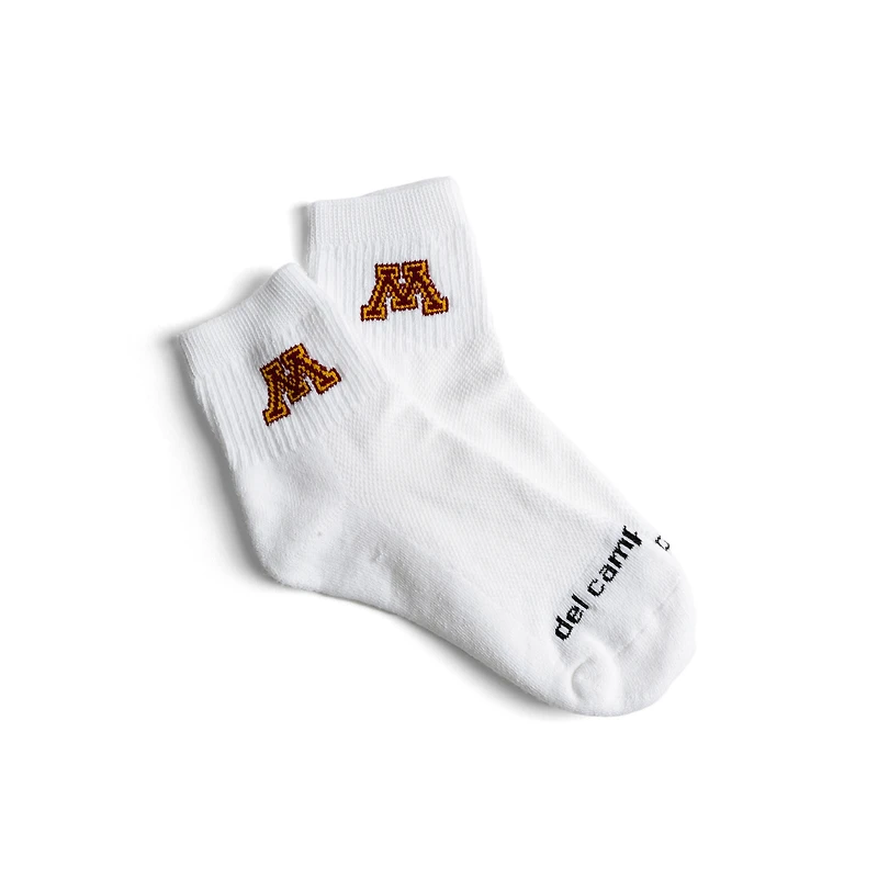 Unisex Del Campo White Minnesota Golden Gophers Quarter-Length Socks