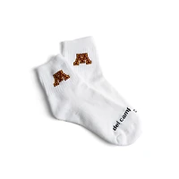 Unisex Del Campo White Minnesota Golden Gophers Quarter-Length Socks