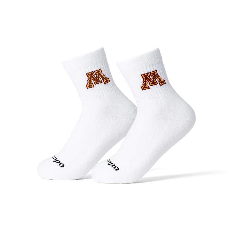 Unisex White Minnesota Golden Gophers Quarter-Length Socks