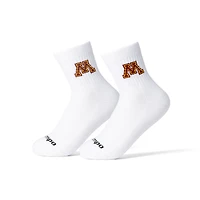 Unisex  White Minnesota Golden Gophers Quarter-Length Socks