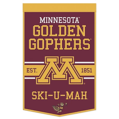 WinCraft Minnesota Golden Gophers Bannière à slogan 24" x 38"