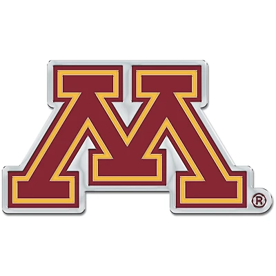 Emblème chromé coloré pour voiture WinCraft Minnesota Golden Gophers