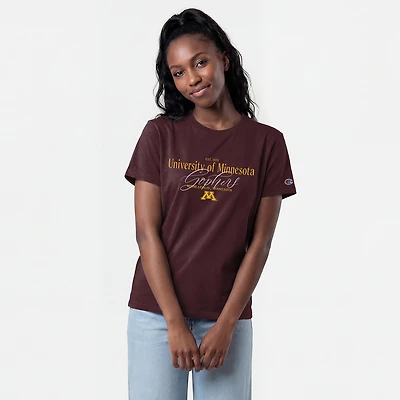 Women's Champion  Maroon Minnesota Golden Gophers Lifestyle T-Shirt