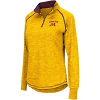 Haut à quart de zip Colosseum Gold Minnesota Golden Gophers Bikram Raglan pour femmes