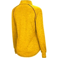 Haut à quart de zip Colosseum Gold Minnesota Golden Gophers Bikram Raglan pour femmes