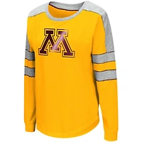 Colosseum Gold Minnesota Golden Gophers Trey Dolman T-shirt à manches longues pour femme