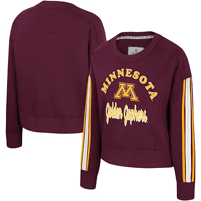 Sweat-shirt colosseum marron pour femme, motif lune de miel, Minnesota Golden Gophers