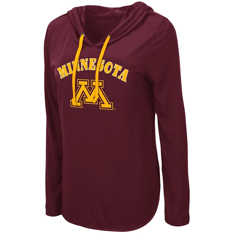 Colosseum Minnesota Golden Gophers My Lover pour femme, t-shirt léger à capuche manches longues