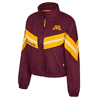Coupe-vent à fermeture éclair intégrale Thin Ice pour femme Colosseum Maroon Minnesota Golden Gophers
