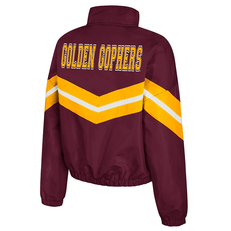 Coupe-vent à fermeture éclair intégrale Thin Ice pour femme Colosseum Maroon Minnesota Golden Gophers