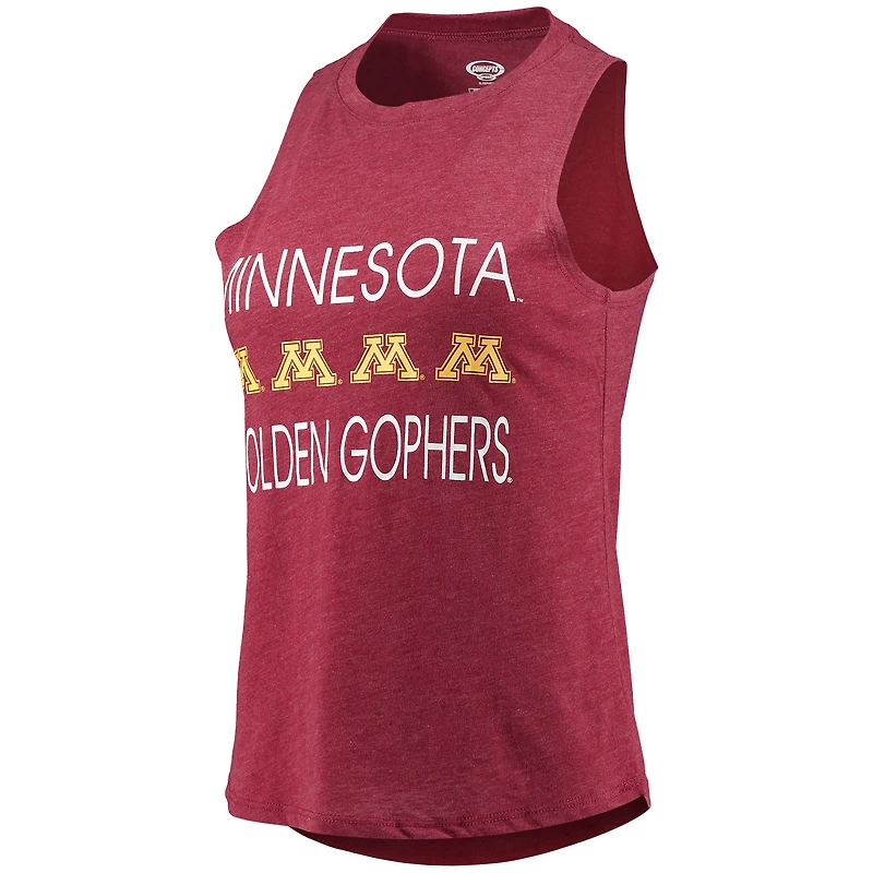 Ensemble de nuit Concepts Sport Gold/Maroon Minnesota Golden Gophers pour femme avec débardeur et pantalon