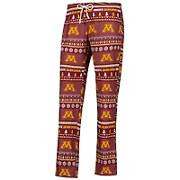 Women's Concepts Sport Maroon Minnesota Golden Gophers Ugly Sweater Holiday Long Sleeve Top & Pants Sleep Set