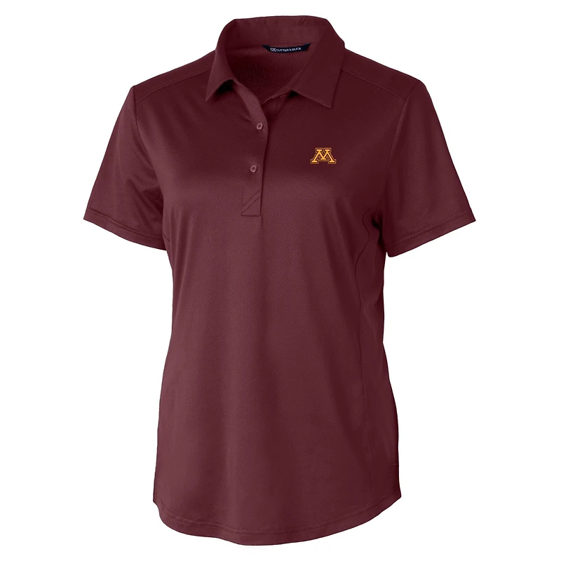 Women's Cutter & Buck Burgundy Minnesota Golden Gophers Prospect Textured Stretch Polo