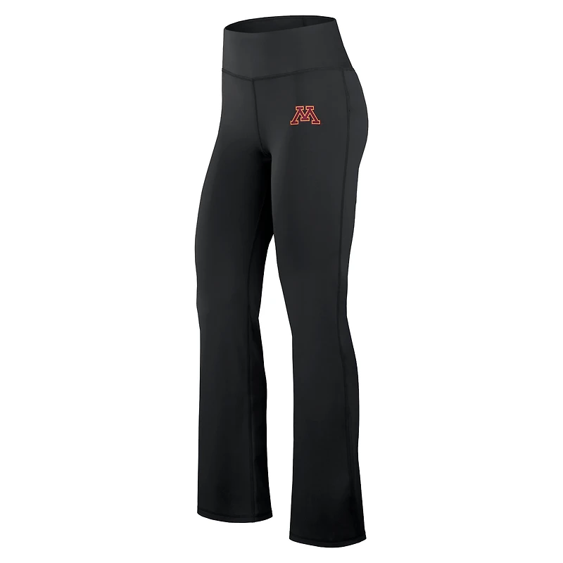 Women's Fanatics Black Minnesota Golden Gophers Training Camp Maxed Out Flare Leggings