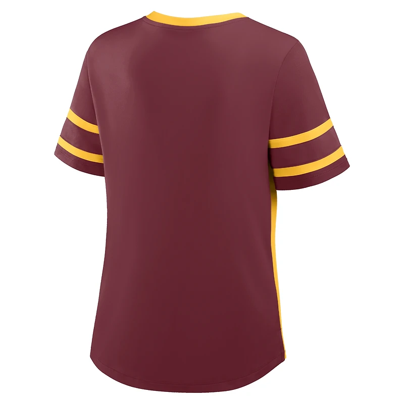 Women's Fanatics Maroon/Gold Minnesota Golden Gophers Be Fearless Athena Lace-Up T-Shirt