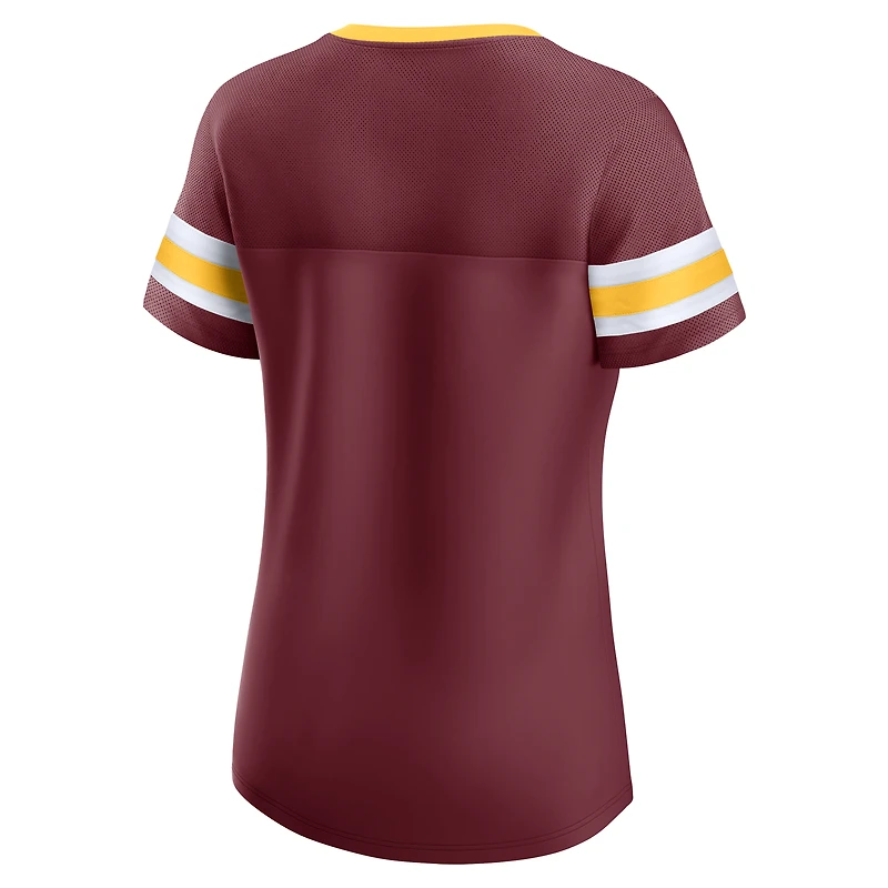 T-shirt à lacets emblématique Athena des Golden Gophers du Minnesota Fanatics pour femmes