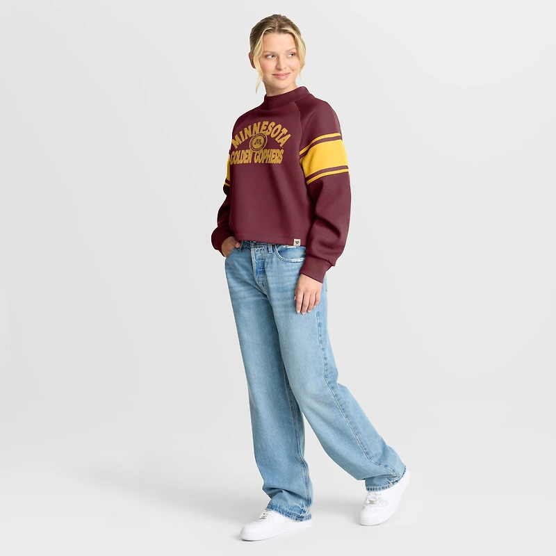 Sweat-shirt surdimensionné marron Fanatics pour femme, motif raglan, Hometown Premium, des Golden Gophers du Minnesota