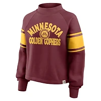 Women's Fanatics Maroon Minnesota Golden Gophers Oversized Hometown Premium Punt Coverage Raglan Pullover Sweatshirt