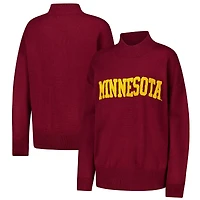 Women's Gameday Social Maroon Minnesota Golden Gophers Oversized Varsity Pullover Sweater