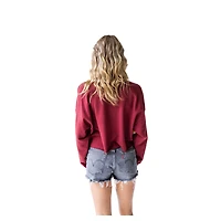Women's Gameday Social Maroon Minnesota Golden Gophers Phipps Cropped Sweatshirt