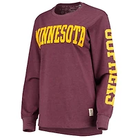 T-shirt à manches longues Pressbox Minnesota Golden Gophers Two-Hit Canyon pour femme