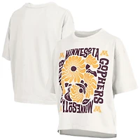 Women's Pressbox  White Minnesota Golden Gophers Elena Oversized Slub T-Shirt