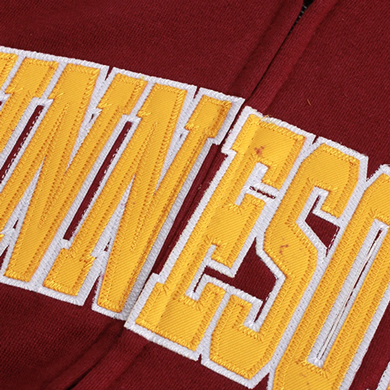 Sweat à capuche entièrement zippé Stadium Athletic Minnesota Golden Gophers pour femme avec nom arqué