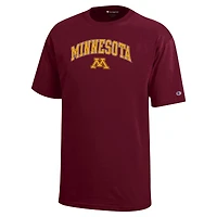 Youth Champion Maroon Minnesota Golden Gophers Arch Over Logo T-Shirt