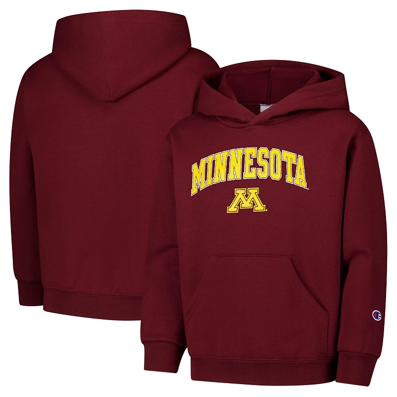Sweat à capuche pour jeunes champions du campus des Golden Gophers Minnesota Maroon