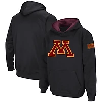 Sweat à capuche noir avec grand logo des Golden Gophers du Minnesota Colosseum pour jeunes