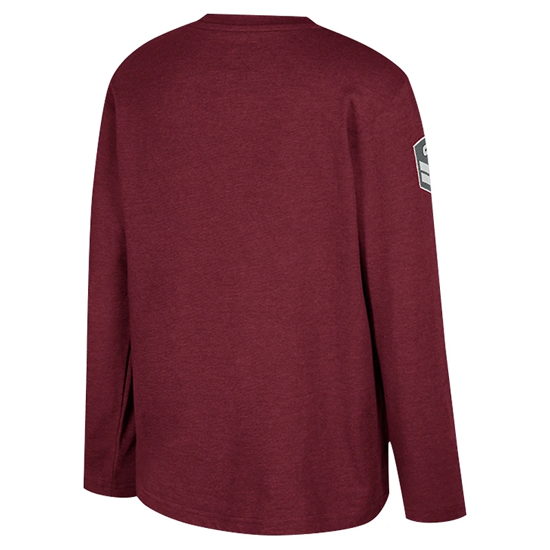 Youth Colosseum Heather Maroon Minnesota Golden Gophers OHT Military Appreciation Oorah Long Sleeve T-Shirt
