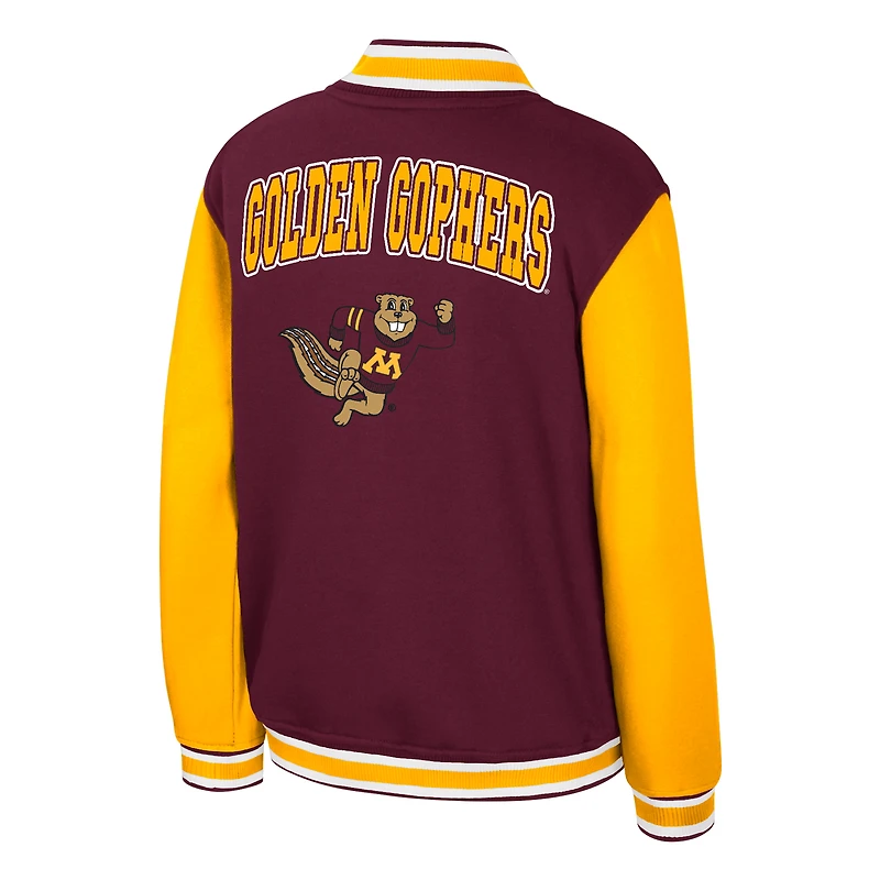 Youth Colosseum Maroon Minnesota Golden Gophers Grand Tour Full-Zip Bomber Jacket