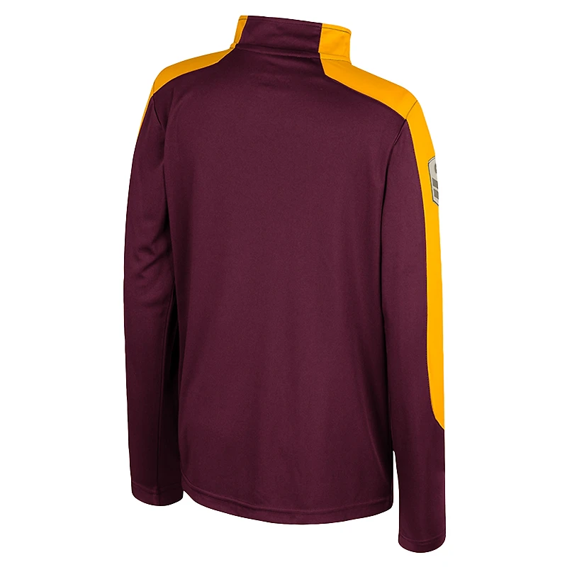 Coupe-vent zippé à quart de cyclone pour appréciation militaire OHT des Golden Gophers du Minnesota Colisée jeunes Maroon