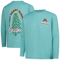 Youth  Light Green Minnesota Golden Gophers Merry Christmas Tree Long Sleeve T-Shirt