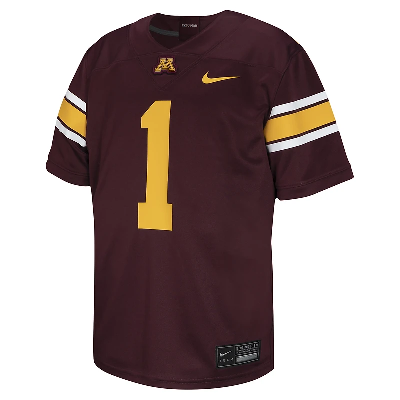 Youth Nike #1 Maroon Minnesota Golden Gophers Untouchable Football Jersey