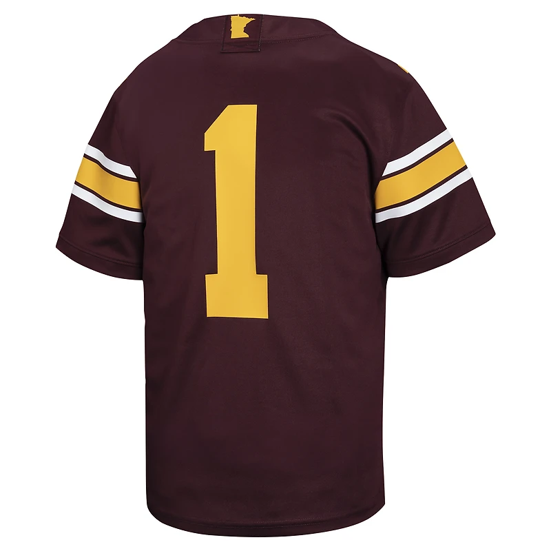 Maillot de football pour jeunes Nike #1 Bordeaux Minnesota Golden Gophers Untouchable