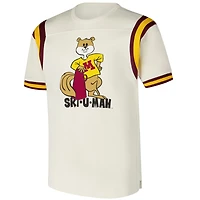 Youth Wes & Willy Cream Minnesota Golden Gophers Colorblock Yoke Vault T-Shirt