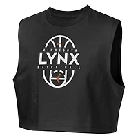 Girls Youth Nike Black Minnesota Lynx 2026 Authentic Practice Sleeveless Cropped T-Shirt