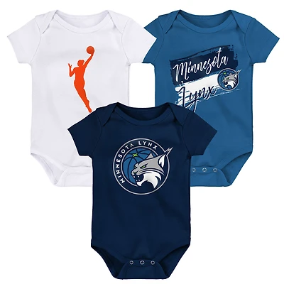 Ensemble de body 3 pièces pour bébé Outerstuff Minnesota Lynx Destiny