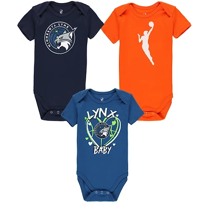 Infant Outerstuff  Minnesota Lynx Slide Home 3-Piece Creeper Set
