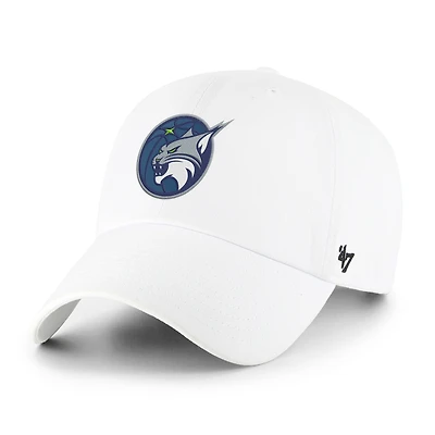 Men's '47 White Minnesota Lynx Core Logo Clean Up Adjustable Hat