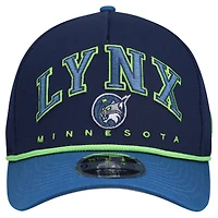 Casquette ajustable New Era bleu marine Minnesota Lynx Bold Arch COOLERA 9FORTY A-Frame M-Crown pour homme