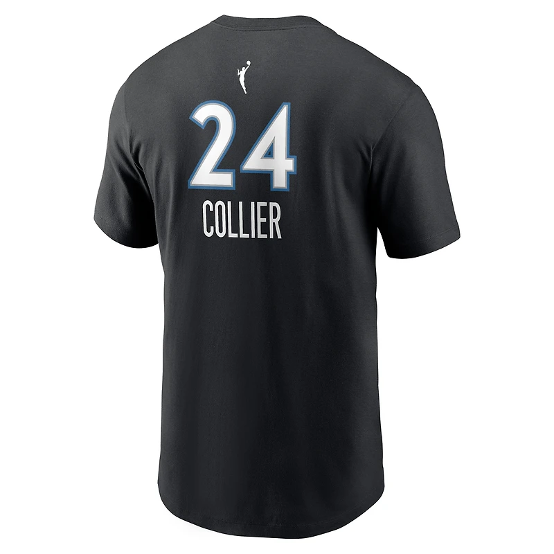 Men's Nike Napheesa Collier Black Minnesota Lynx Name & Number Rebel Edition T-Shirt