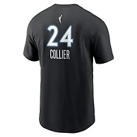 Men's Nike Napheesa Collier Black Minnesota Lynx Name & Number Rebel Edition T-Shirt