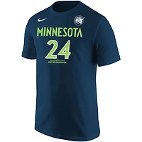 T-shirt Nike Napheesa Collier pour homme Navy Minnesota Lynx Explorer Edition Name & Number