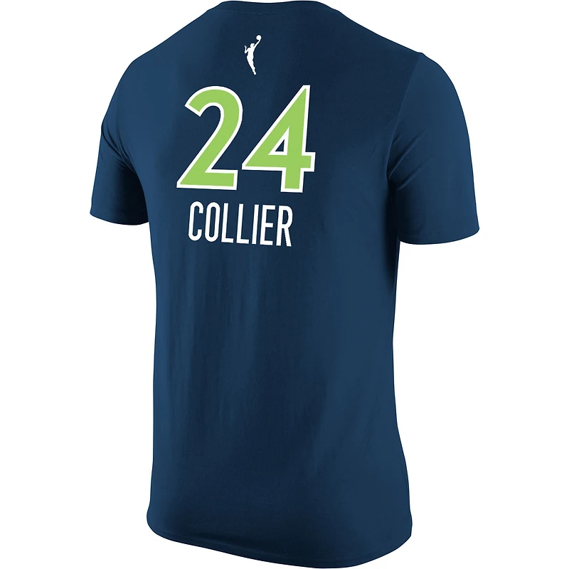 T-shirt Nike Napheesa Collier pour homme Navy Minnesota Lynx Explorer Edition Name & Number