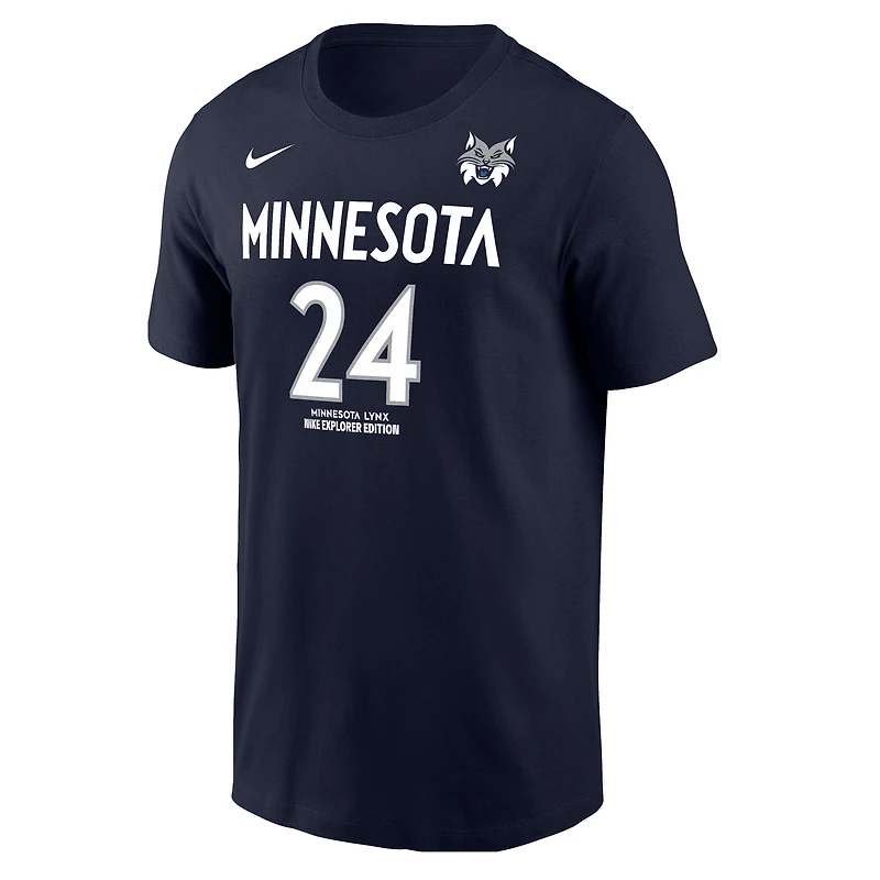 Men's Nike Napheesa Collier Navy Minnesota Lynx Explorer Edition Name & Number T-Shirt