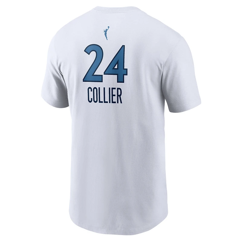 Men's Nike Napheesa Collier White Minnesota Lynx Name & Number Heroine Edition T-Shirt
