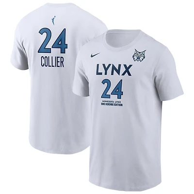 Men's Nike Napheesa Collier White Minnesota Lynx Name & Number Heroine Edition T-Shirt