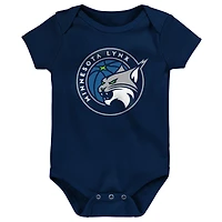 Newborn Outerstuff  Minnesota Lynx Destiny 3-Piece Creeper Set